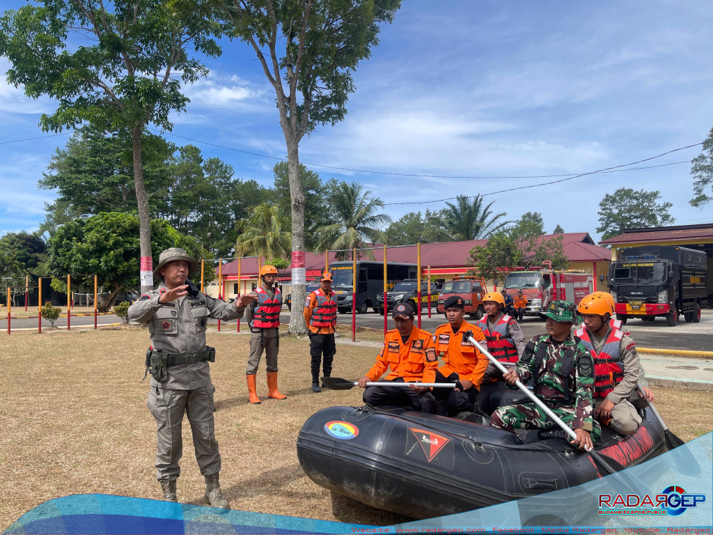 Satuan Brimob Polda Sumut Jadi Tuan Rumah Latihan Gabungan Penanggulangan Bencana Alam Bersama TNI, POLRI dan Pemerintah Tabagsel